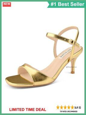 Kitten Heels Open Toe Sandals Peep Toe Ankle Strap Kitten Heel